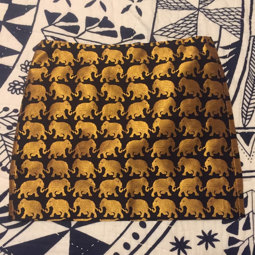 NWOT j crew elephant print skirt